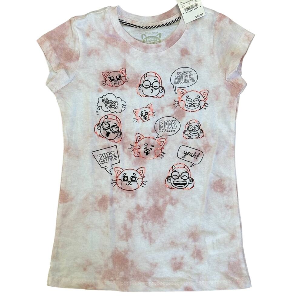 New Girl's Disney Pixar Turning Red Tie Dye Graphic Tee‎ size XS (4/5)